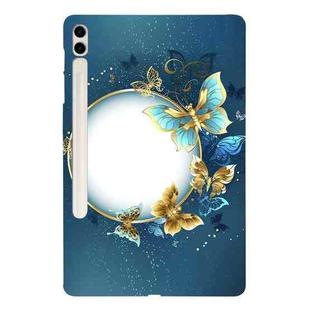 For Samsung Galaxy Tab S7+ / S8+ Color Painting Pattern Smart Tablet TPU Case(Butterfly Circle)