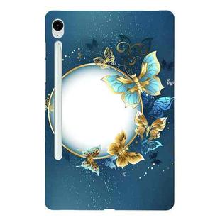 For Samsung Galaxy Tab S9 / S9 FE Color Painting Pattern Smart Tablet TPU Case(Butterfly Circle)