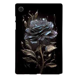 For Samsung Galaxy Tab A8 10.5 2021 Color Painting Pattern Smart Tablet TPU Case(Black Rose)