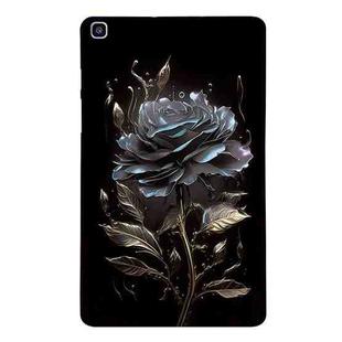 For Samsung Galaxy Tab A 8.0 2019 Color Painting Pattern Smart Tablet TPU Case(Black Rose)