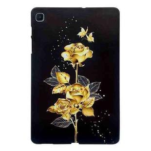 For Samsung Galaxy Tab S6 Lite 2024 / 2022 Color Painting Pattern Smart Tablet TPU Case(Golden Rose)