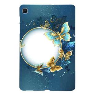 For Samsung Galaxy Tab S6 Lite 2024 / 2022 Color Painting Pattern Smart Tablet TPU Case(Butterfly Circle)