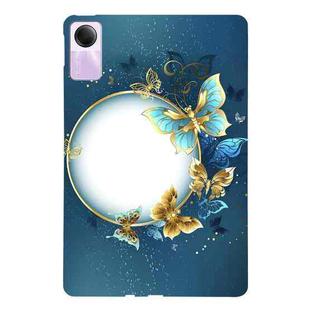 For Redmi Pad SE Color Painting Pattern Smart Tablet TPU Case(Butterfly Circle)