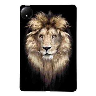 For Redmi Pad SE 8.7 4G Color Painting Pattern Smart Tablet TPU Case(Lion)