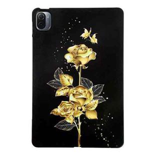 For Xiaomi Pad 5 / Pad 5 Pro Color Painting Pattern Smart Tablet TPU Case(Golden Rose)