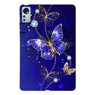 For Xiaomi Pad 5 Pro 12.4 Color Painting Pattern Smart Tablet TPU Case(Blue Butterfly)