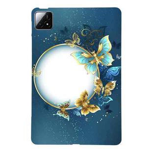 For Xiaomi Pad 6S Pro 12.4 Color Painting Pattern Smart Tablet TPU Case(Butterfly Circle)