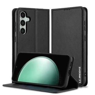 For Samsung Galaxy S23 FE 5G LC.IMEEKE L1 Series Frosted Fine Texture PU Phone Case(Black)