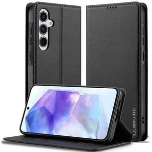 For Samsung Galaxy S25+ 5G LC.IMEEKE L1 Series Frosted Fine Texture PU Phone Case(Black)