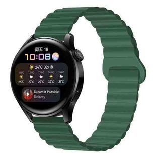 20mm Solid Color Magnetic Silicone Watch Band(Army Green)