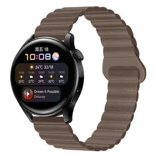 20mm Solid Color Magnetic Silicone Watch Band(Chocolate)