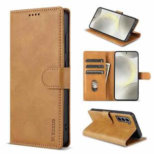 For Samsung Galaxy S21+ 5G N.BEKUS CSJ-P1 Solid Color Leather Phone Case(Brown)