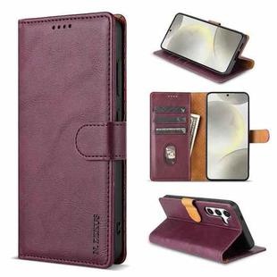 For Samsung Galaxy S24+ 5G N.BEKUS CSJ-P1 Solid Color Leather Phone Case(Wine Red)