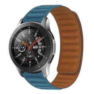 20mm Contrast Color Magnetic Silicone Watch Band(Cape Blue)