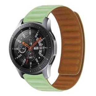 20mm Contrast Color Magnetic Silicone Watch Band(Green)