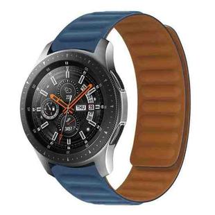 20mm Contrast Color Magnetic Silicone Watch Band(Midnight Blue)