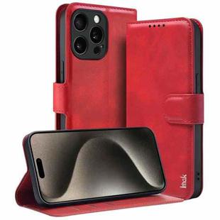 For iPhone 15 Pro IMAK Count Series Flip Leather Phone Case(Red)