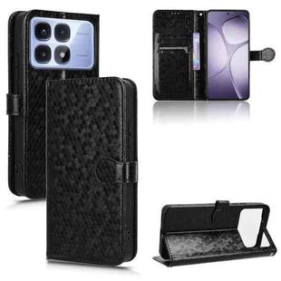 For Redmi K70 Ultra Honeycomb Dot Texture Leather Phone Case(Black)