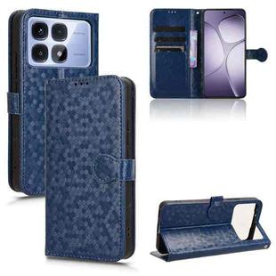 For Redmi K70 Ultra Honeycomb Dot Texture Leather Phone Case(Blue)