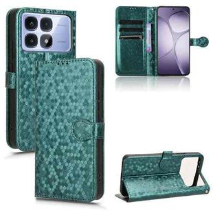 For Redmi K70 Ultra Honeycomb Dot Texture Leather Phone Case(Green)