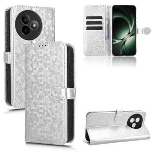 For Redmi K80 Ultra Honeycomb Dot Texture Leather Phone Case(Silver)