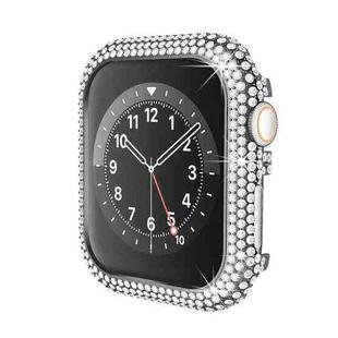 For Apple Watch Series 6 / 5 / 4 / SE 40mm Hollowed Diamond Metal Watch Case(Black)