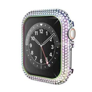 For Apple Watch Series 6 / 5 / 4 / SE 40mm Hollowed Diamond Metal Watch Case(Colorful)