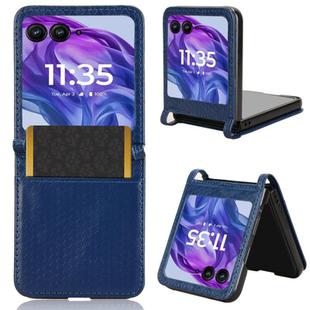 For Motorola Razr 60 Honeycomb Dot Texture Card Slot Leather Phone Case(Blue)