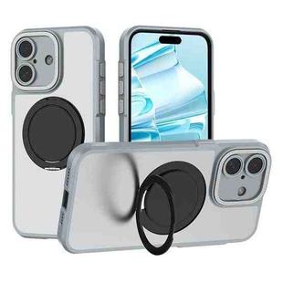 For iPhone 16 Plus Bodyguard Rotating Bracket MagSafe Phone Case(Grey)