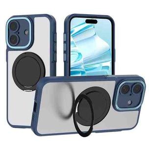 For iPhone 16 Plus Bodyguard Rotating Bracket MagSafe Phone Case(Blue)