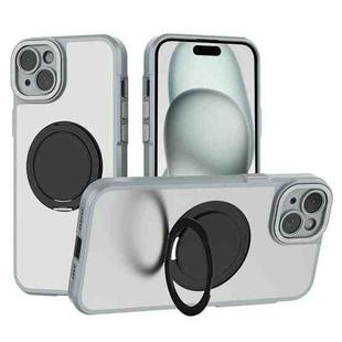 For iPhone 15 Bodyguard Rotating Bracket MagSafe Phone Case(Grey)