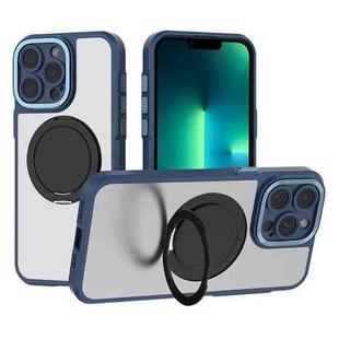 For iPhone 13 Pro Max Bodyguard Rotating Bracket MagSafe Phone Case(Blue)