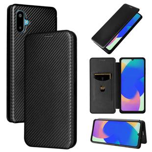 For Samsung Galaxy M06 5G / F06 5G Carbon Fiber Texture Flip Leather Phone Case(Black)