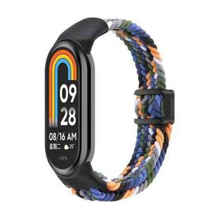 For Xiaomi Smart Band 9 / 8 Nylon Braided Loop Magnetic Buckle Integrated Watch Band(Denim)