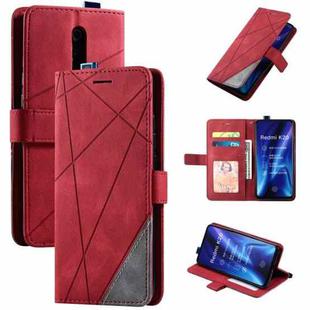 For Xiaomi Mi 9T Pro / Redmi K20 Pro Skin Feel Splicing Horizontal Flip Leather Case with Holder & Card Slots & Wallet & Photo Frame(Red)