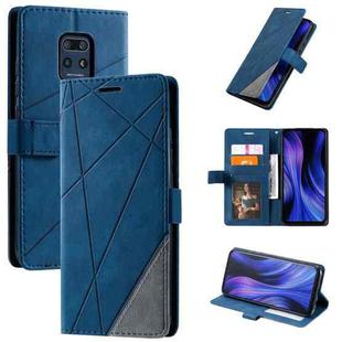 For Xiaomi Redmi 10X Pro 5G / 10X 5G Skin Feel Splicing Horizontal Flip Leather Case with Holder & Card Slots & Wallet & Photo Frame(Blue)