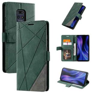 For Xiaomi Redmi 10X Pro 5G / 10X 5G Skin Feel Splicing Horizontal Flip Leather Case with Holder & Card Slots & Wallet & Photo Frame(Green)