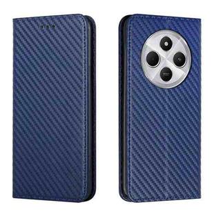 For Redmi A4 5G Carbon Fiber Texture Magnetic Flip Leather Phone Case(Blue)