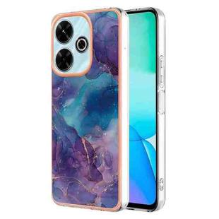 For Redmi 13 4G Electroplating Marble Dual-side IMD Phone Case(Purple 016)