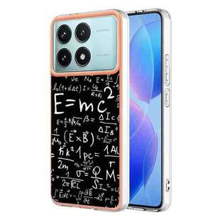 For Xiaomi Poco F6 Pro 5G Electroplating Marble Dual-side IMD Phone Case(Equation)