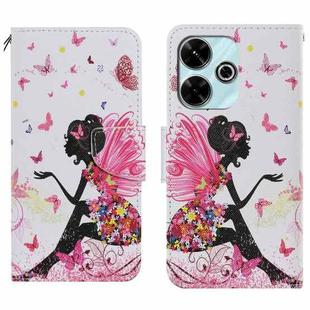 For Xiaomi Redmi 13 4G Colored Drawing Pattern Leather Phone Case(Dancing Girl)