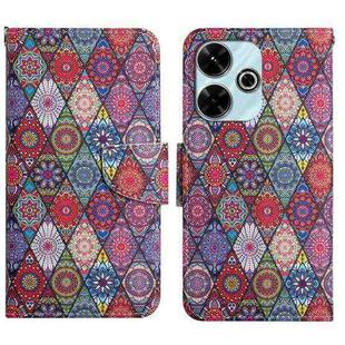 For Xiaomi Redmi 13 4G Colored Drawing Pattern Leather Phone Case(Diamond Kaleidoscope)