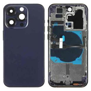 For iPhone 14 Pro Battery Back Cover with Power + Volume Flex Cable + Wireless Charging Module, Version:US Version(Purple)
