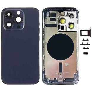 For iPhone 14 Pro Battery Back Cover with Side Keys & Card Tray, Version:US Version(Purple)