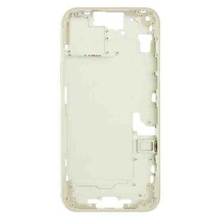 For iPhone 15 Plus Middle Frame Bezel Plate with Side Keys + Card Tray, Version:US Version(Yellow)