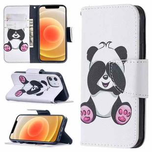 For iPhone 12 mini Colored Drawing Pattern Horizontal Flip Leather Case with Holder & Card Slots & Wallet(Panda)