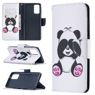 For Samsung Galaxy Note20 Colored Drawing Pattern Horizontal Flip Leather Case with Holder & Card Slots & Wallet(Panda)