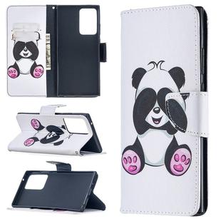For Samsung Galaxy Note20 Ultra Colored Drawing Pattern Horizontal Flip Leather Case with Holder & Card Slots & Wallet(Panda)