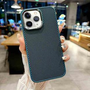 For iPhone 11 Pro Carbon Fiber Texture MagSafe Magnetic Shockproof Phone Case(Blue)