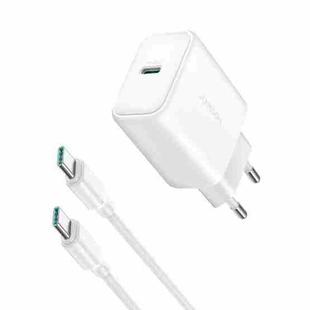 JOYROOM JR-TCF24 30W USB-C / Type-C Fast Charger with Cable Set, Specification:EU Plug(White)